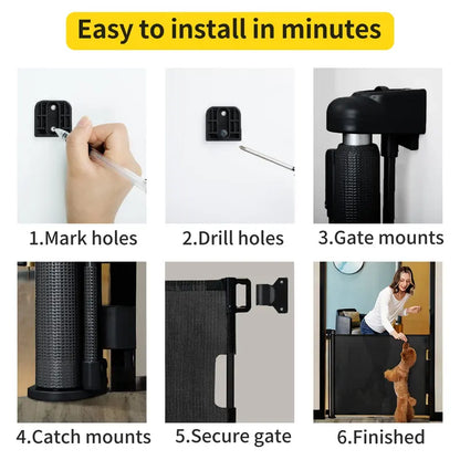 Retractable Mesh Safety Gate